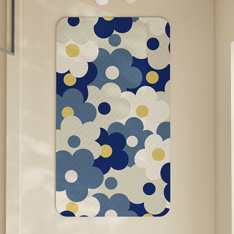 Floral Non-Slip Bath Mat Bowlift