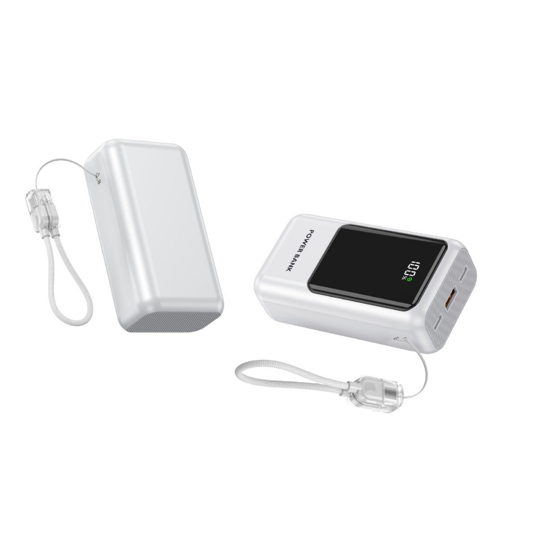 Portable power bank with digital charge indicator and compact design Bowlift