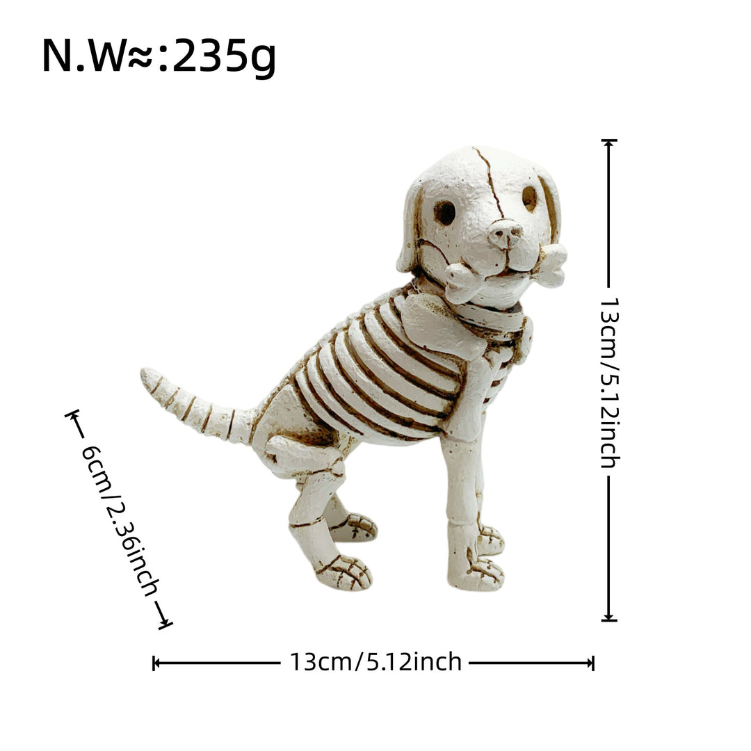 Decorative Dog Skeleton Figurine Bowlift