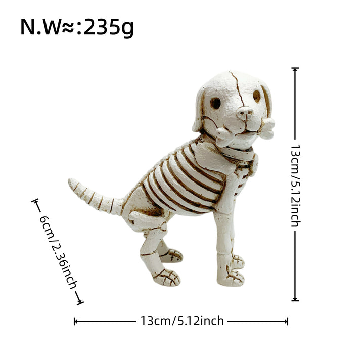 Decorative Dog Skeleton Figurine Bowlift