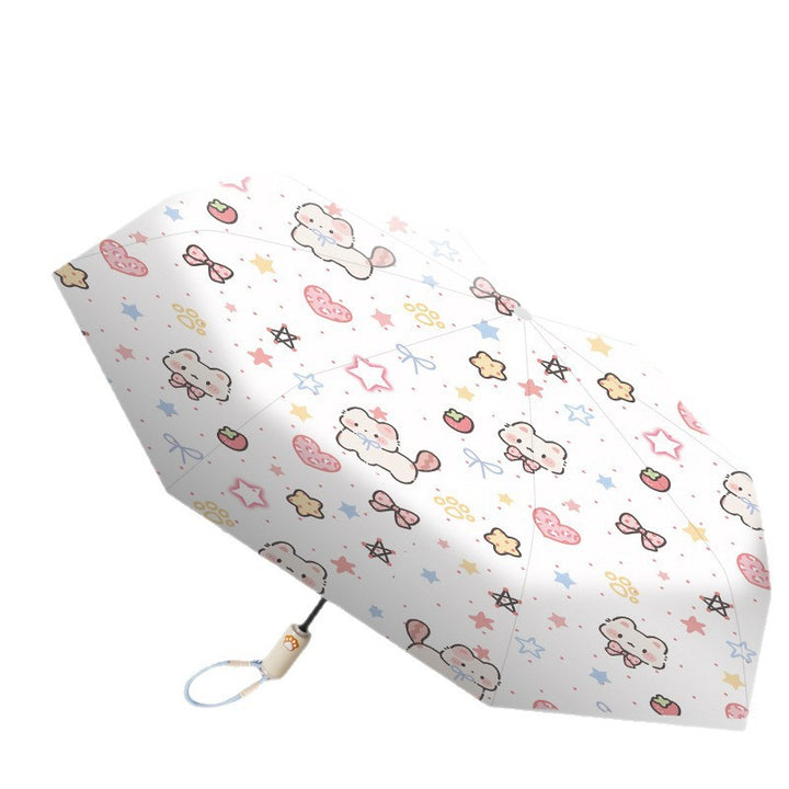 Women's Foldable Umbrella with Cute Unicorn Design Bowlift