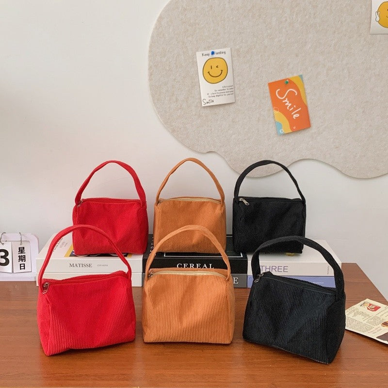 Plush shopping bag with modern ribbed design Bowlift