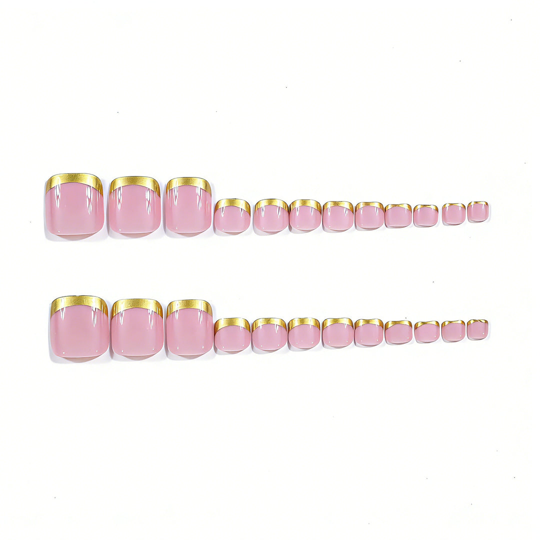 Elegant Gold Tipped Nail Art Bowlift