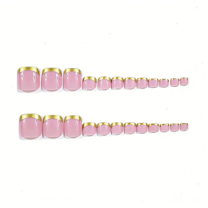 Elegant Gold Tipped Nail Art Bowlift