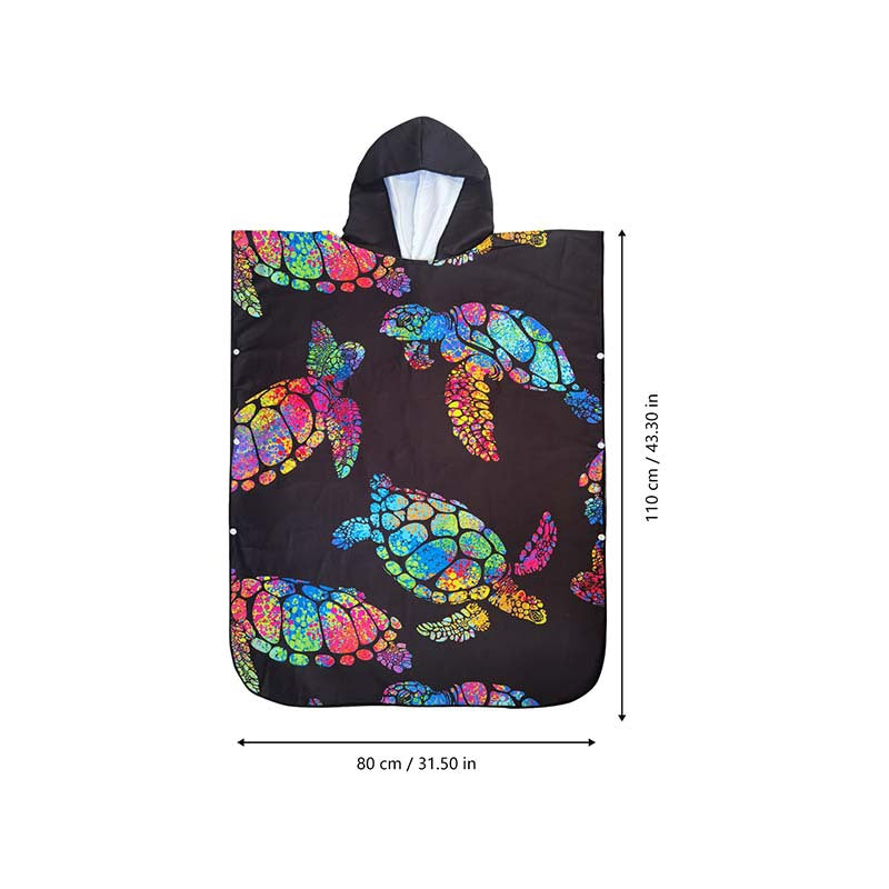Bath towel with colorful sea turtle design Bowlift