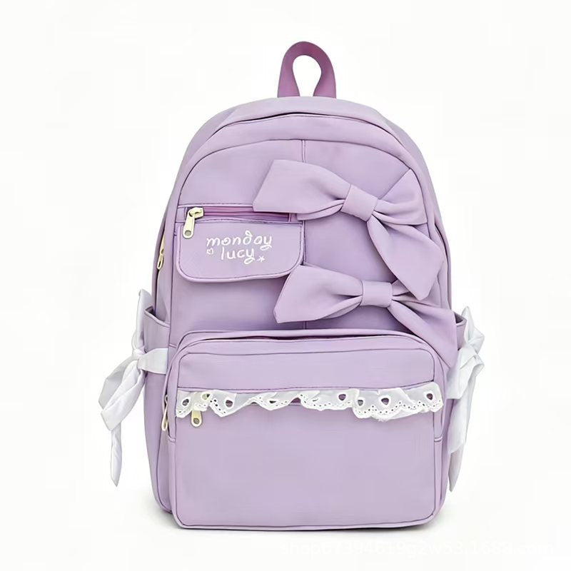 Bow-Embellished Daypack Bowlift