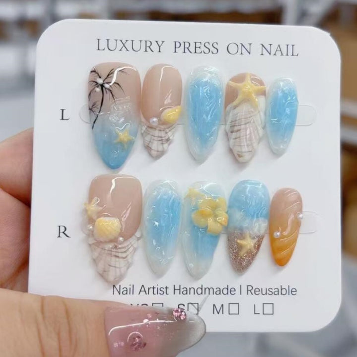 Artistic Floral-Inspired Press-On Nails Bowlift