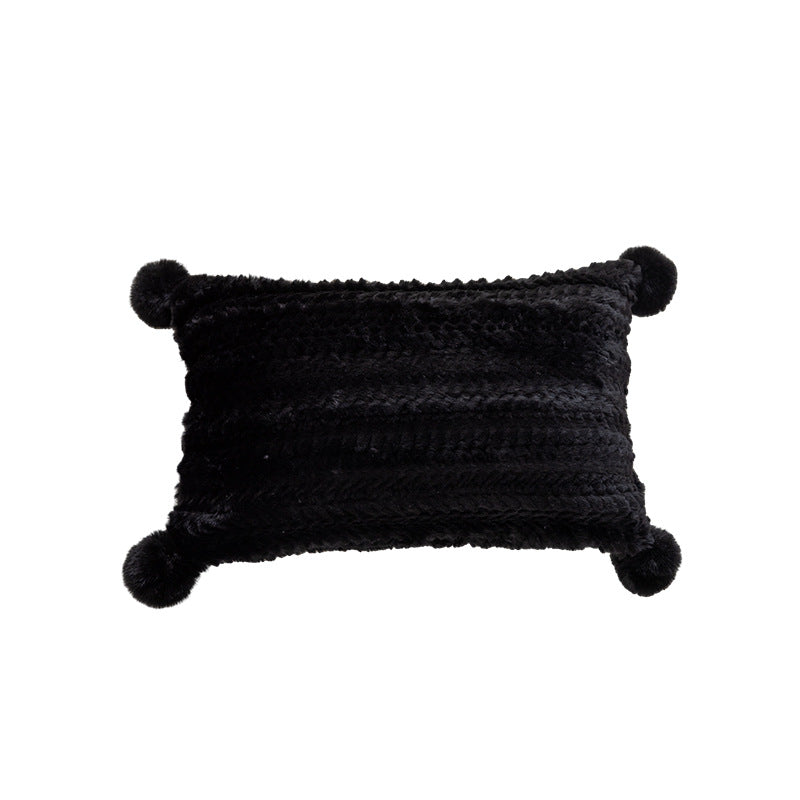 Textured Pom-Pom Decorative Cushion