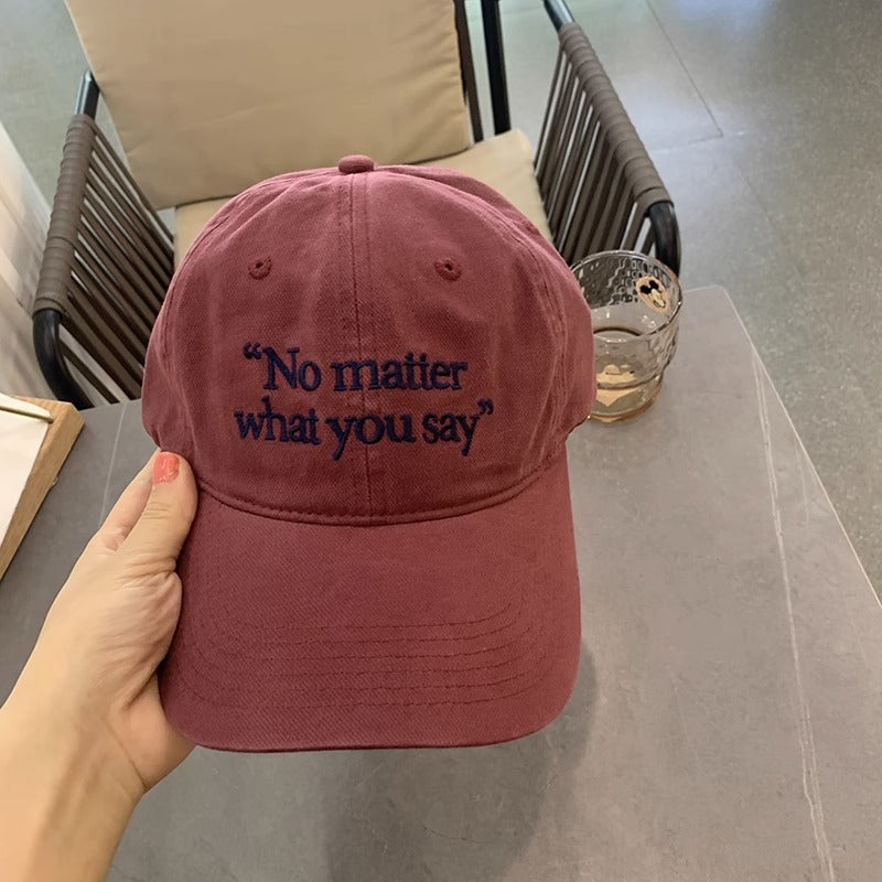Women's Embroidered Motivational Phrase Baseball Cap Bowlift