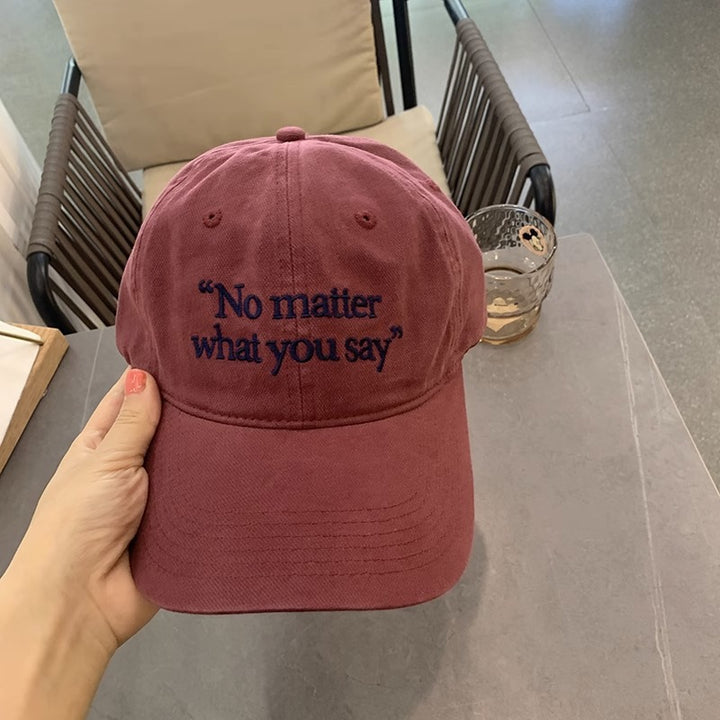 Women's Embroidered Motivational Phrase Baseball Cap Bowlift