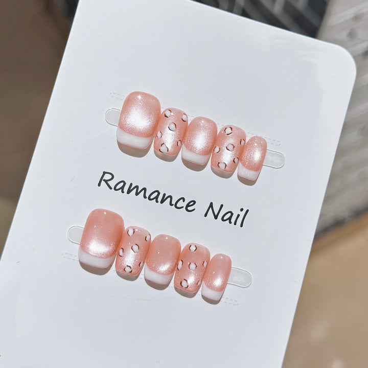 Elegant Press-On Nail Art Set Bowlift