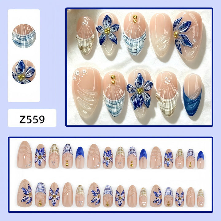 Elegant Nail Art Set with Floral Applications Bowlift