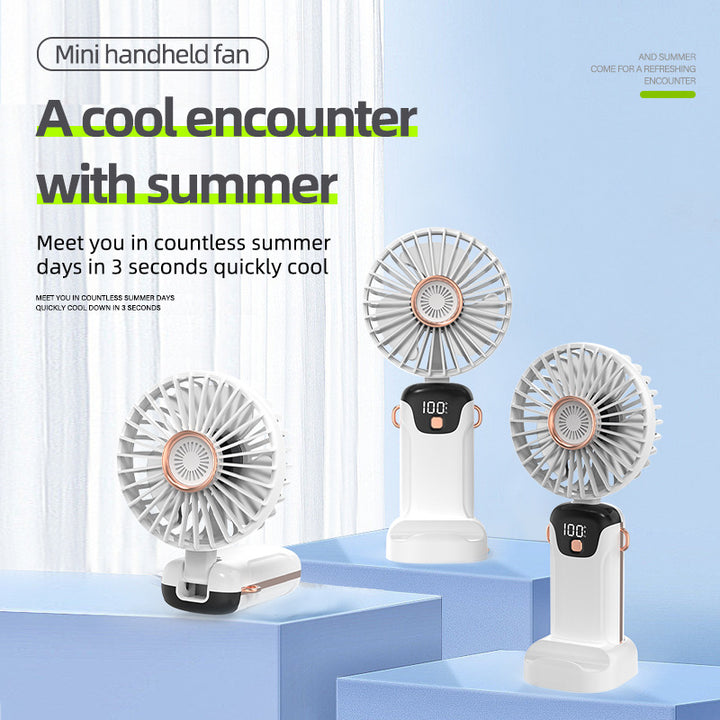 Women's portable table fan with LED display Bowlift