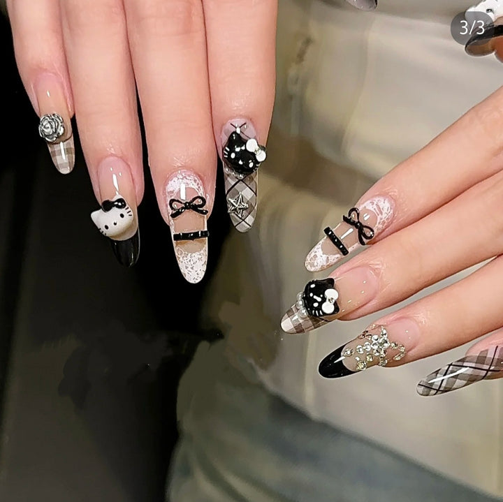 Artistic Press-On Nails Bowlift