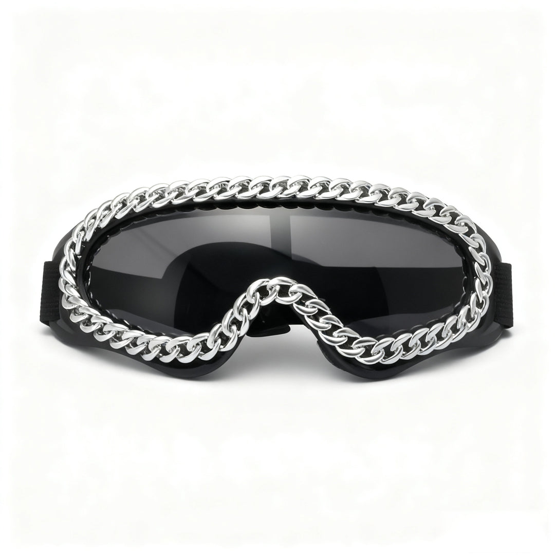 Women's fashionable sports sunglasses with golden chain decoration Bowlift