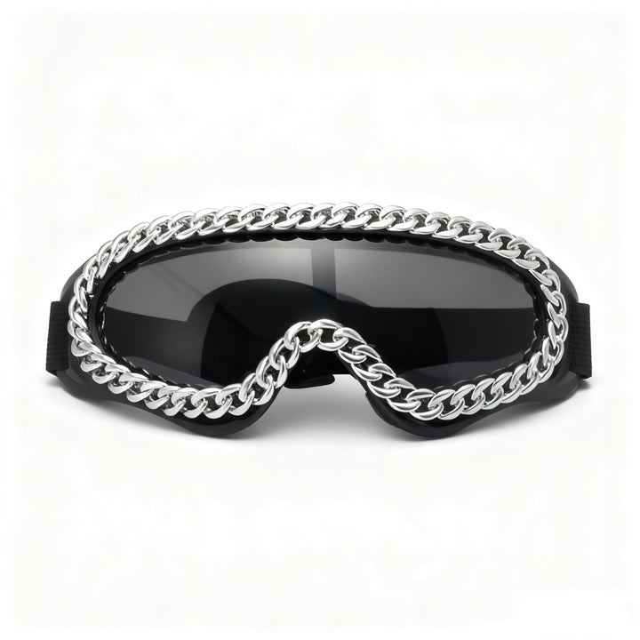 Women's fashionable sports sunglasses with golden chain decoration Bowlift