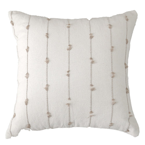 Textured Embroidered Decorative Pillow