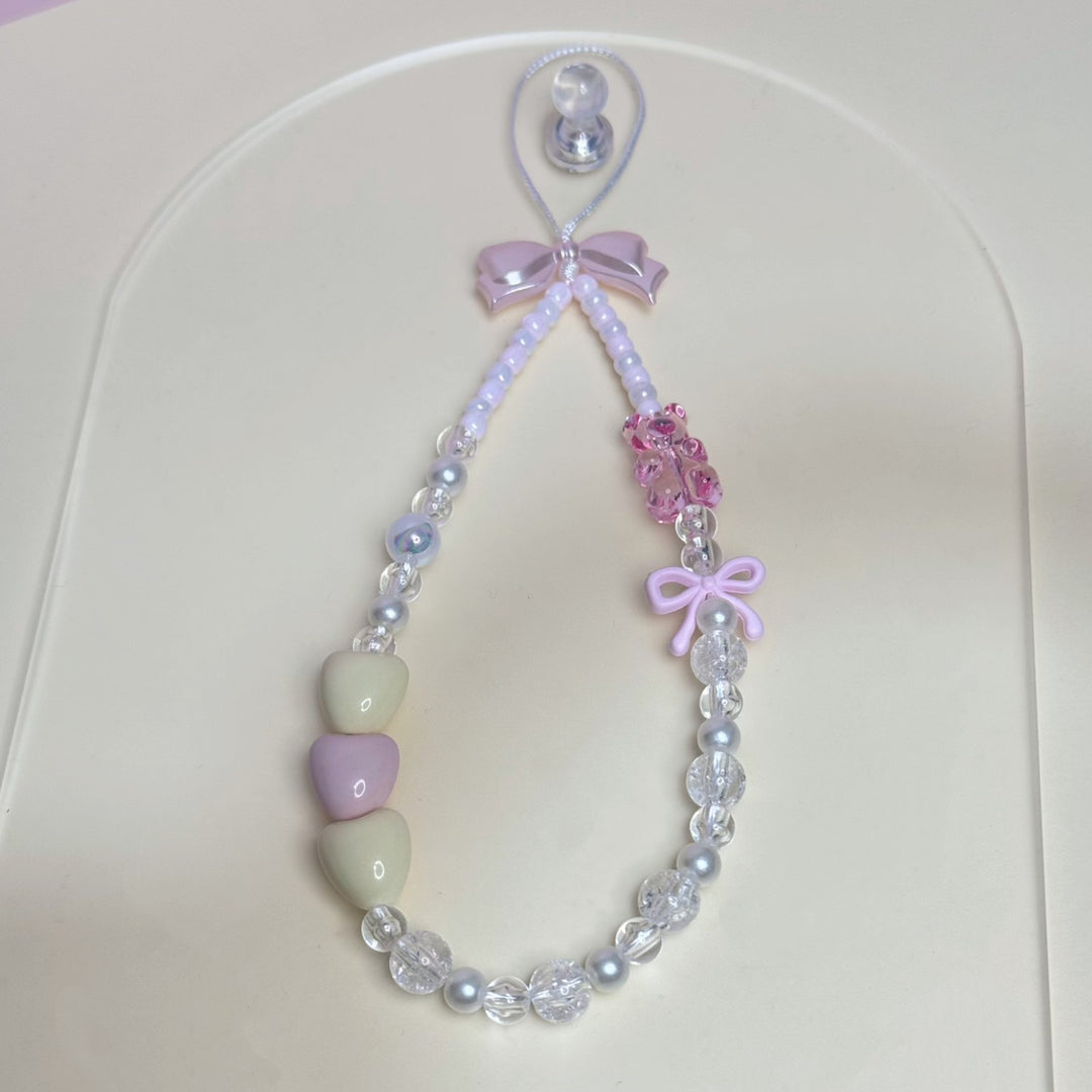 Beaded Charm Phone Strap Bowlift