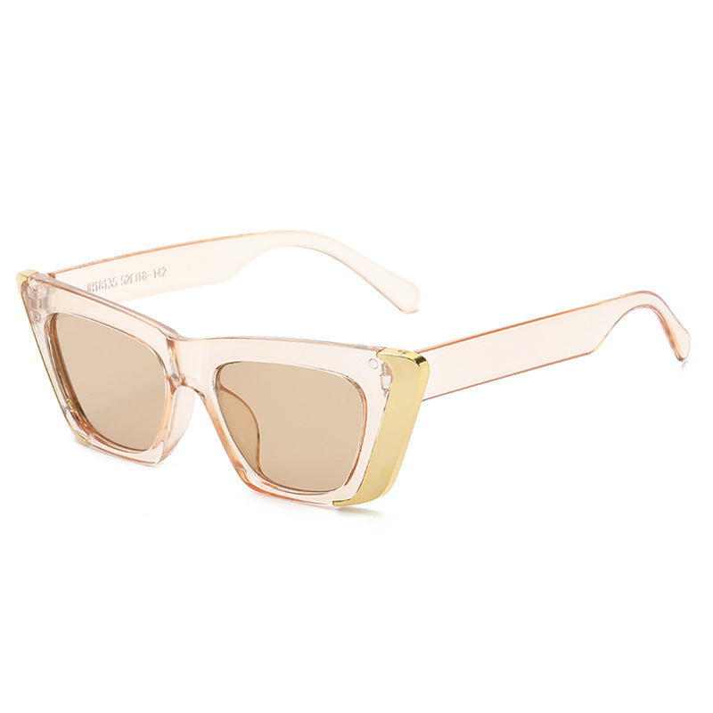 Women's fashionable sunglasses with square frame and luxurious inner lining Bowlift
