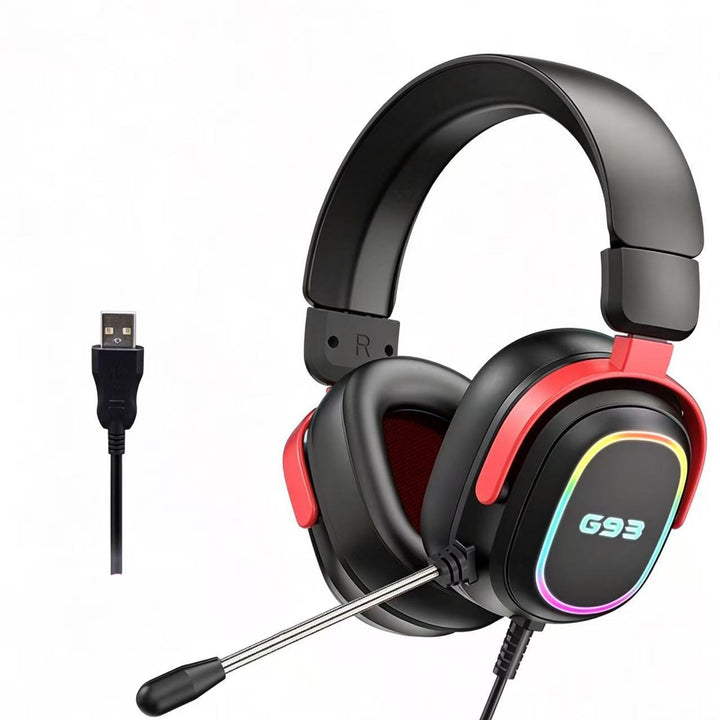 Gaming headset with RGB backlighting and comfortable padding Bowlift