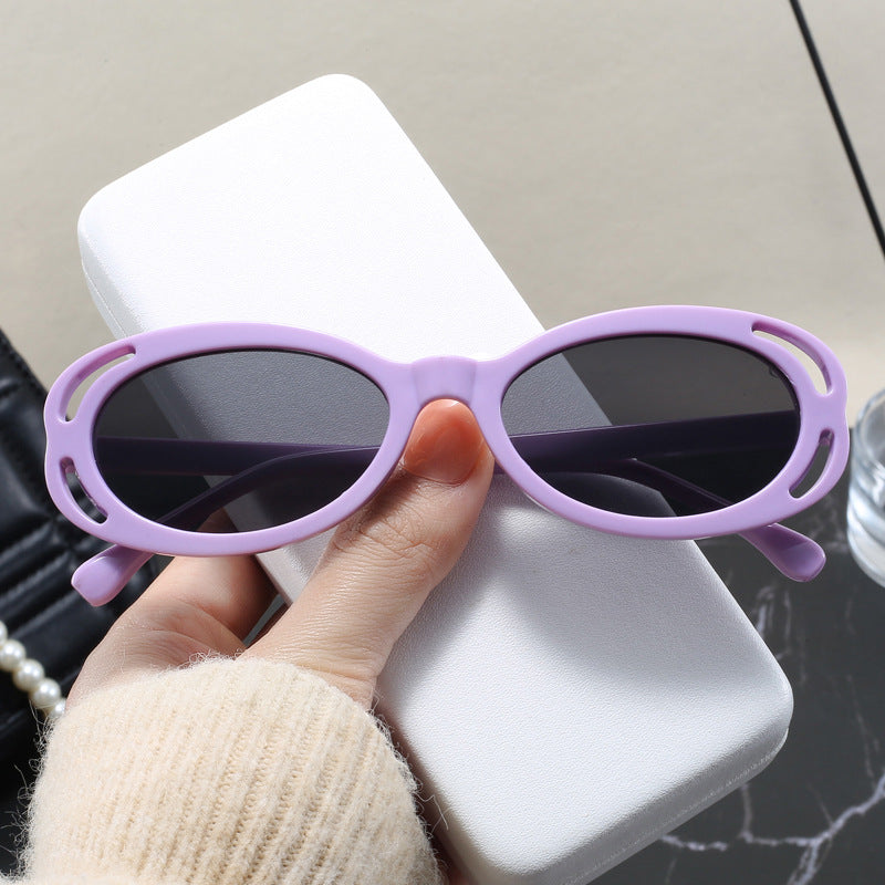 Women's fashionable sunglasses with oval frame and unique design Bowlift