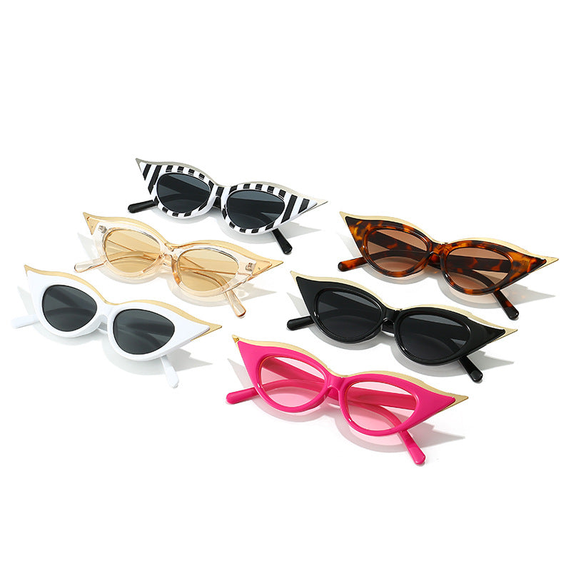 Women's Cat-Eye Sunglasses with Luxurious Metallic Accents Bowlift