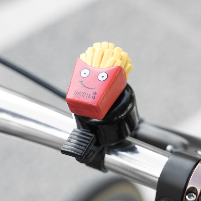 novelty handlebar bicycle bell with silicone popcorn topper and universal clamp Bowlift