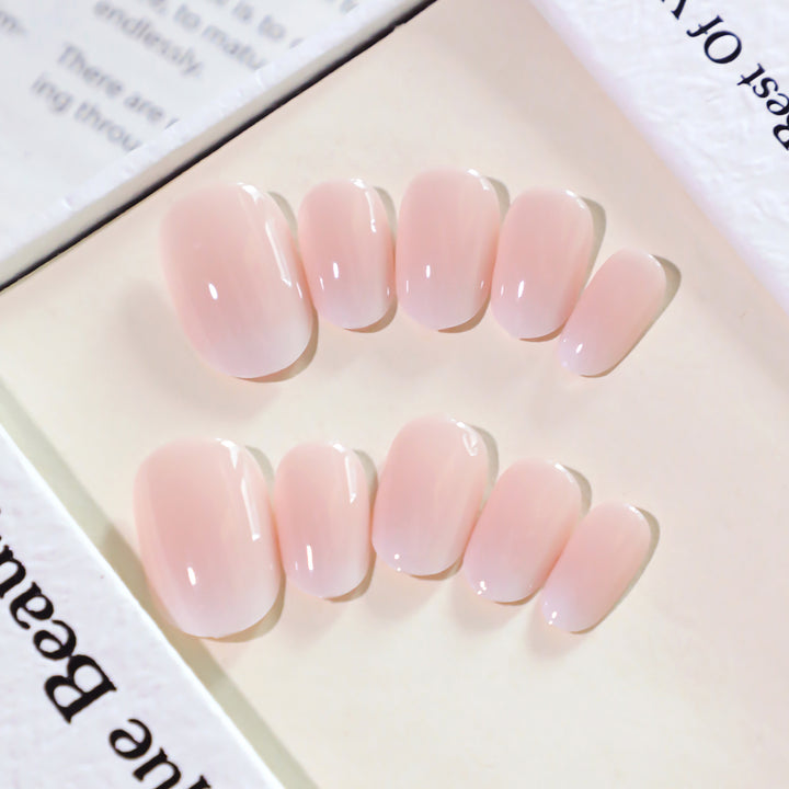 Elegant Gel Nail Extensions in Modern French Tip Design Bowlift