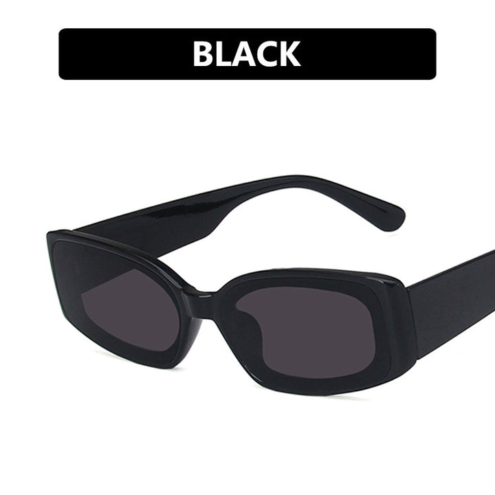 Women's futuristic square sunglasses with transparent frame design and UV protection Bowlift