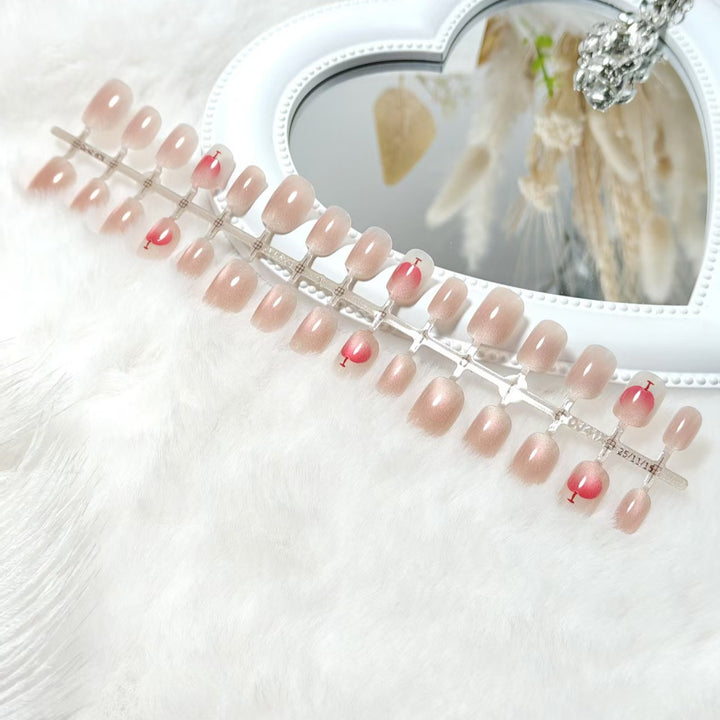 Elegant artificial nails with glitter and cocktail design Bowlift
