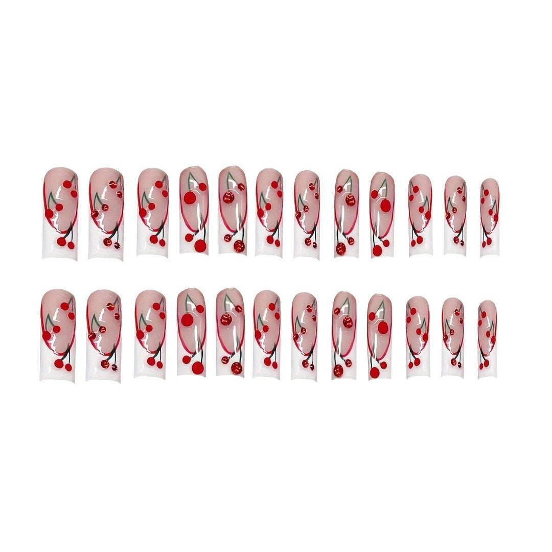 Cherry Blossom Themed Press-On Nails Bowlift