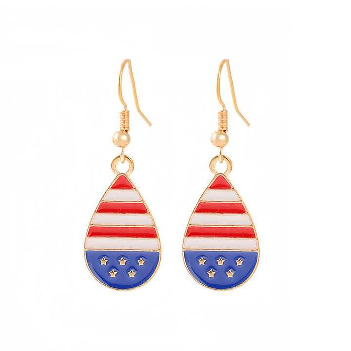 Women nan enamel horseshoe earrings with star motif and fishhook closure Bowlift