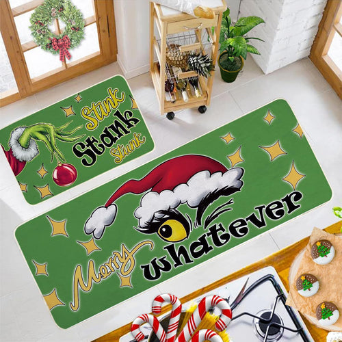 Playful Holiday-Themed Kitchen Mat