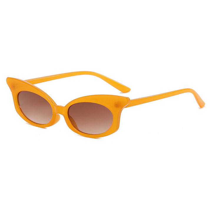 Women Cat-Eye Sunglasses with Transparent Frame and UV Protection Bowlift
