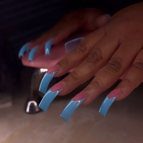 Glossy Long Stiletto Press-On Nails Bowlift