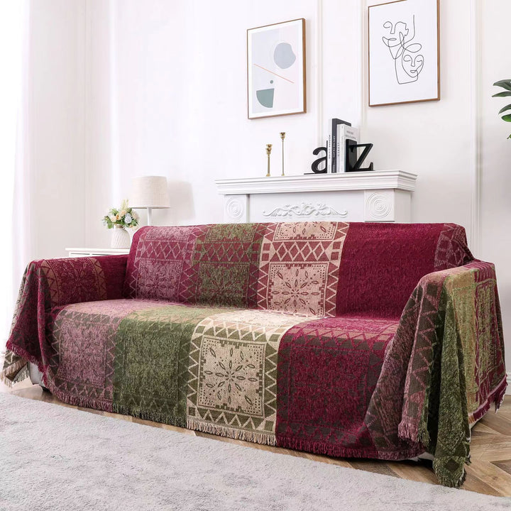 Geometric Patterned Decorative Sofa Cover
