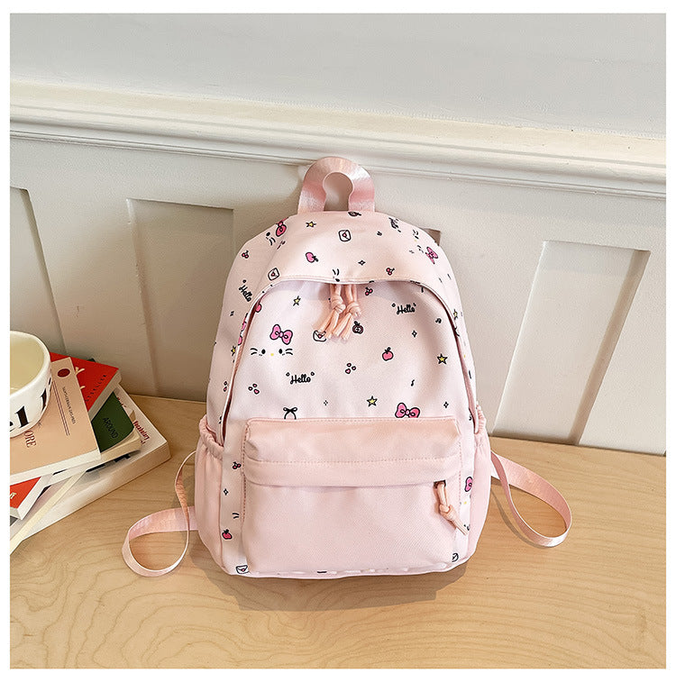 Cute everyday backpack with embroidered bows Bowlift