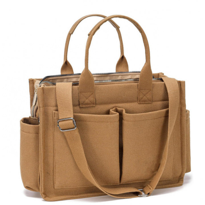 Multifunctional tote bag with numerous interior compartments Bowlift