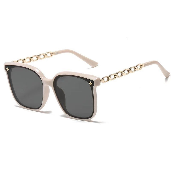 Women's extra-large sunglasses with fashionable chain frame Bowlift