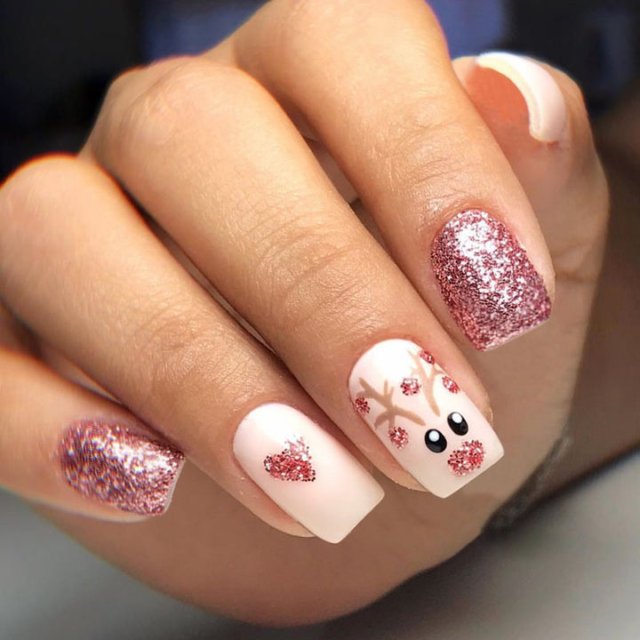 Artistic Holiday-Themed Press-On Nail Set Bowlift