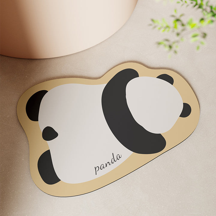 Cute Panda-Themed Bath Mat Bowlift