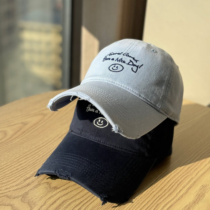 Women's Distressed Cotton Baseball Cap Bowlift 1784270914