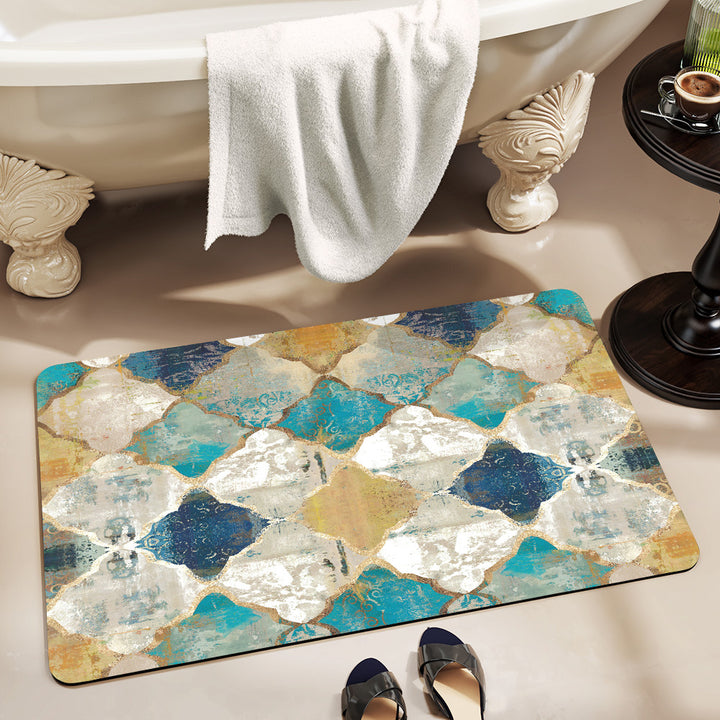 Abstract Patterned Area Rug Bowlift