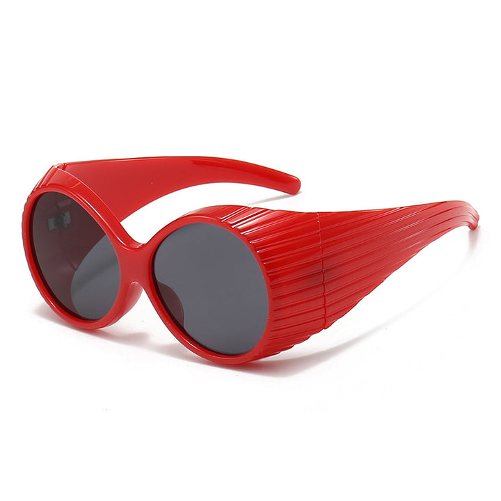Women Oversized Cat-Eye Sunglasses with Stylish, Textured Frame Bowlift
