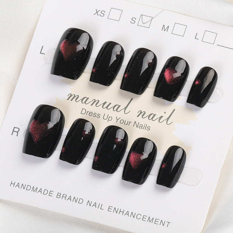 Heart Pattern Press-On Nail Set Bowlift