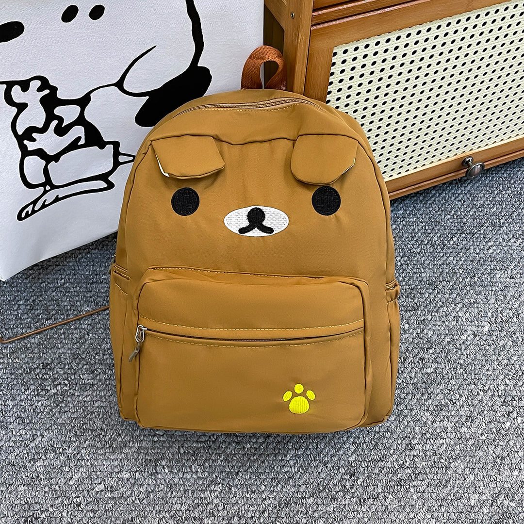 Cute Animal Face Plush Backpack Bowlift