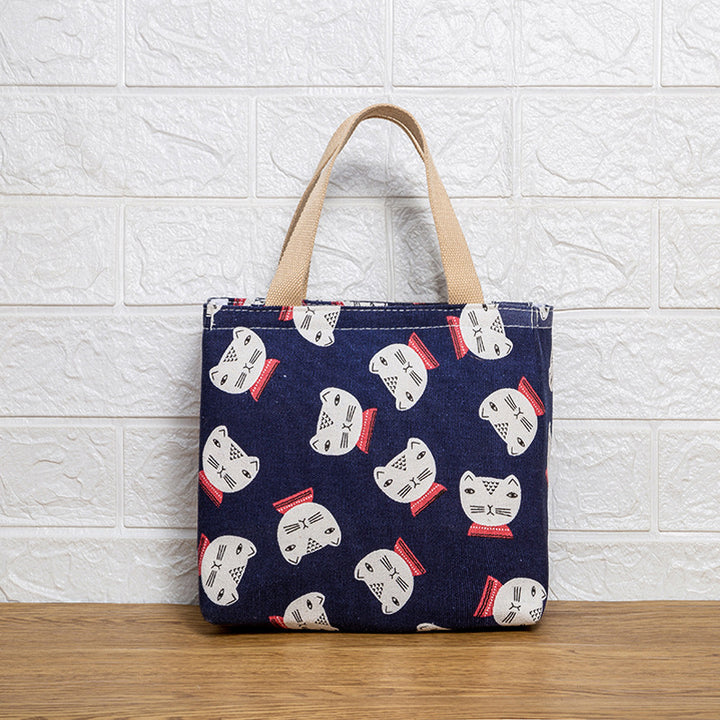 Cute Cat Print Tote Bag Bowlift