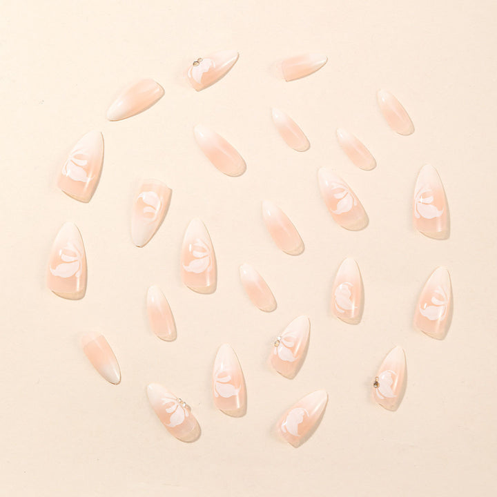 Elegant 3D Acrylic Nail Art Bowlift