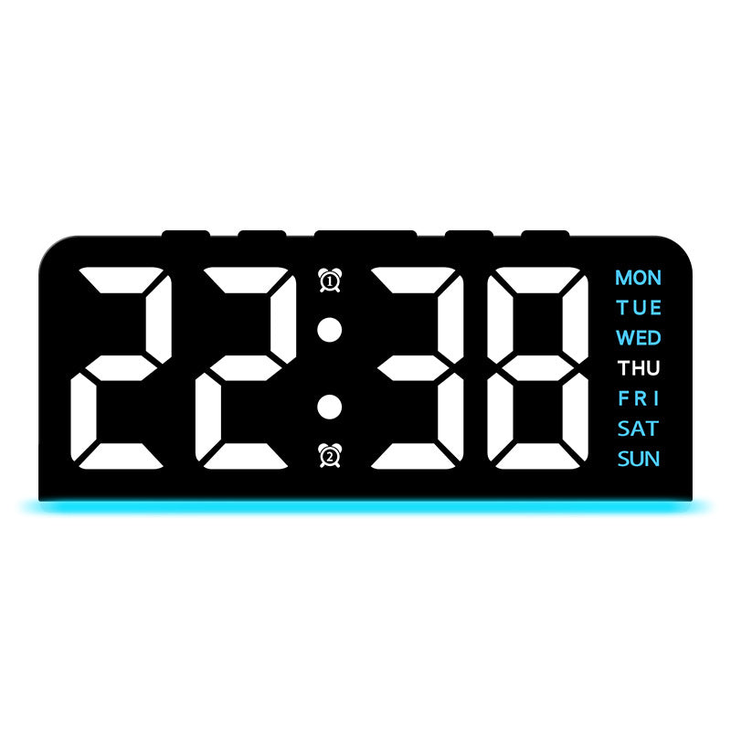 Digital alarm clock with large LED display and multifunctional display Bowlift