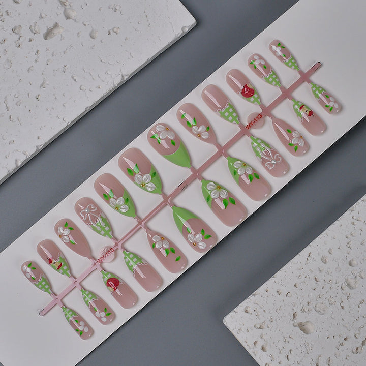 Artistic Floral Press-On Nail Art Collection Bowlift